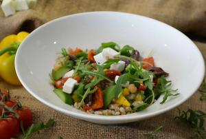 Mozarella Orzo Asparagus Salad