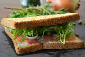 Smoked Salmon &amp; Capers Bloomer Sandwich